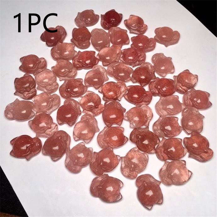 Natural Strawberry Quartz Pendant Bracelet