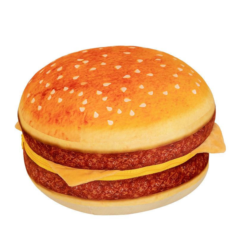 Simulation Cheese Beef Double Burger Cushion Seat Cushion