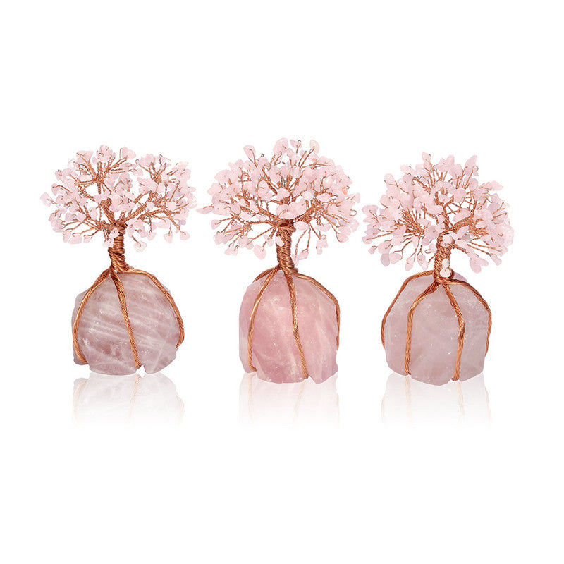 Money Tree Natural Rose Quartz Tumbled Stones