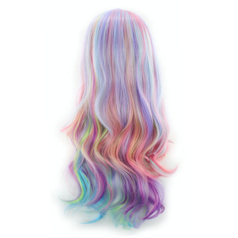 Colorful Gradual Long Curly Wig