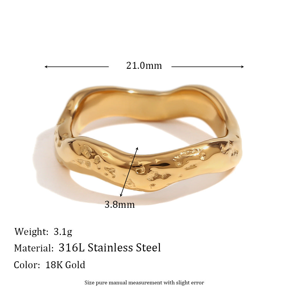 Fashion Elegance Retro Titanium Steel Ring For Women