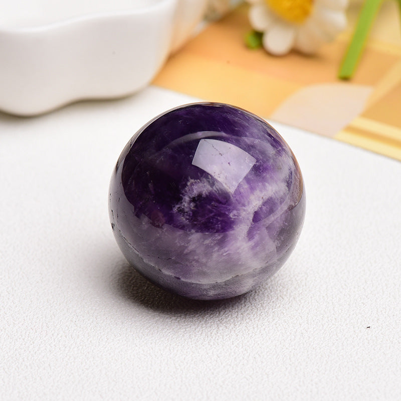 Crystal Fantasy Purple Ball Polished Gemstone Crystal Ball