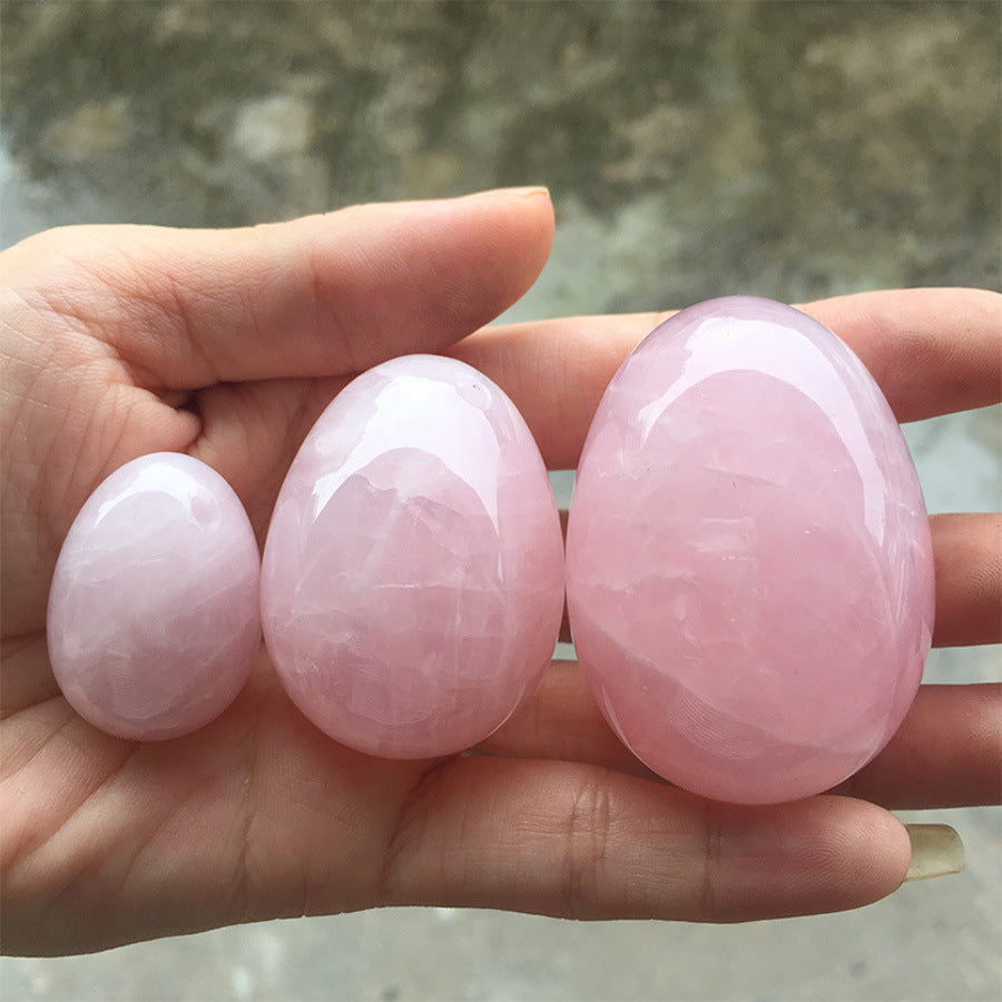 Natural pink crystal crystal egg shape