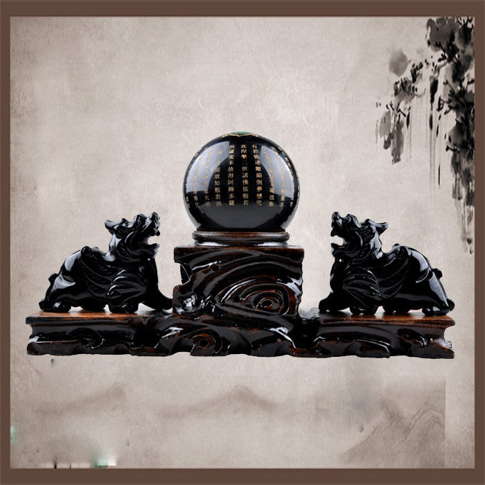 Obsidian Pixiu Array Decoration Six-Character Mantra Office And Home Decoration