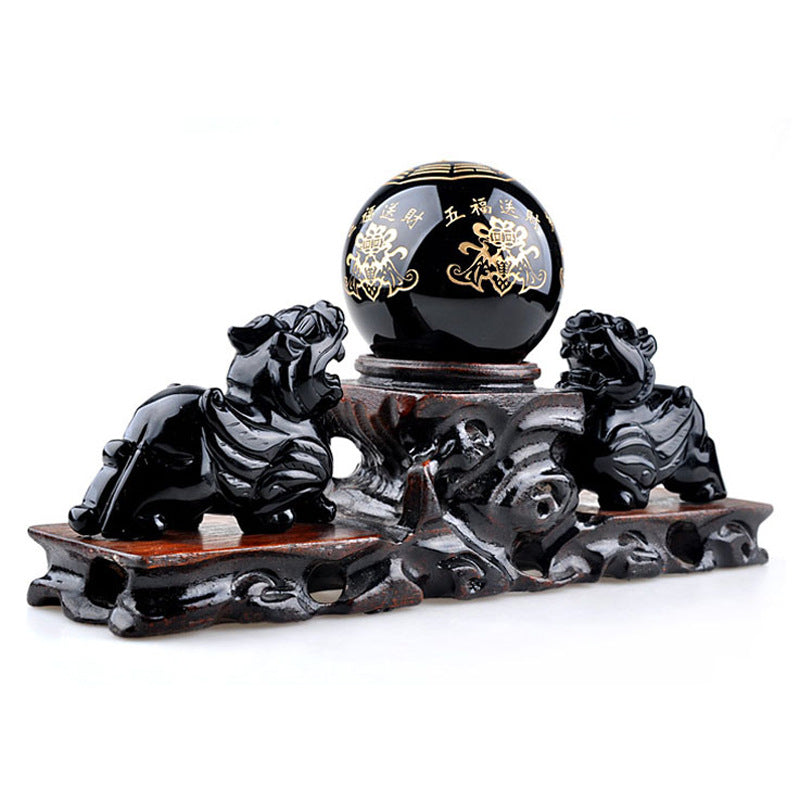 Obsidian Pixiu Array Decoration Six-Character Mantra Office And Home Decoration