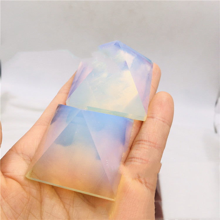 Crystal Pyramid Strawberry Crystal Opal Amethyst Pyramid DIY Crafts