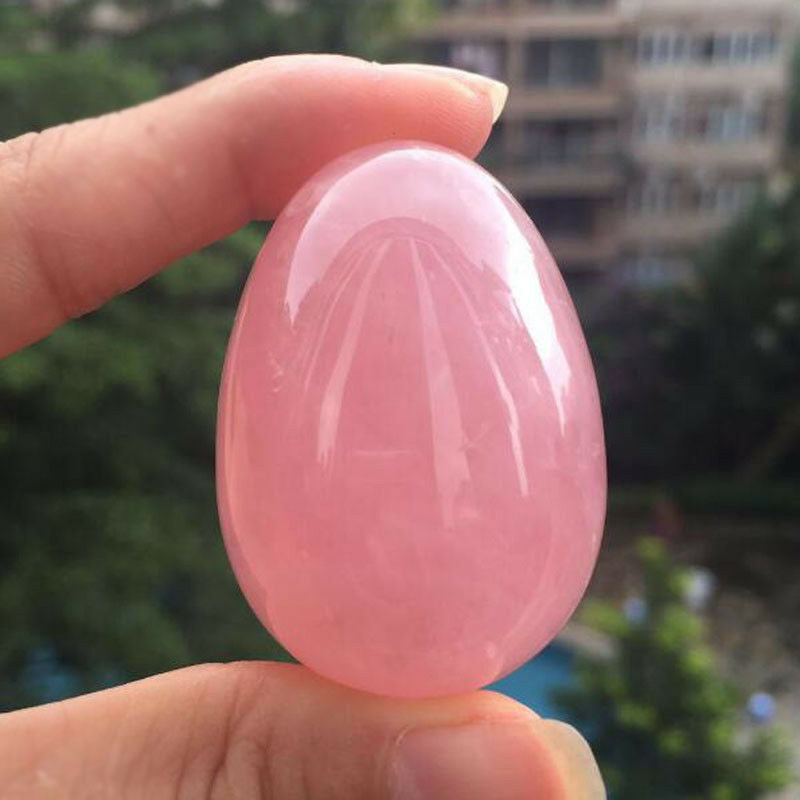 Natural pink crystal crystal egg shape