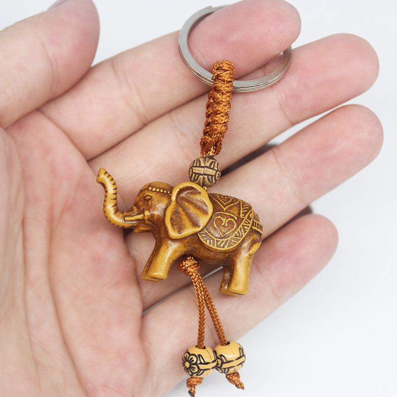 Stereoscopic Elephant Key Chain Resin Pendant