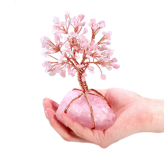 Money Tree Natural Rose Quartz Tumbled Stones