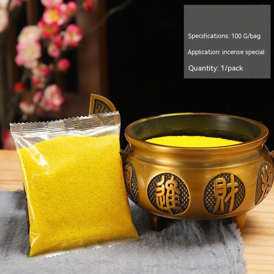 Golden Jade And Luminating Sand Incense Ash Incense Burner Golden Sand Incense Buried Incense Sand Silicon Carbide