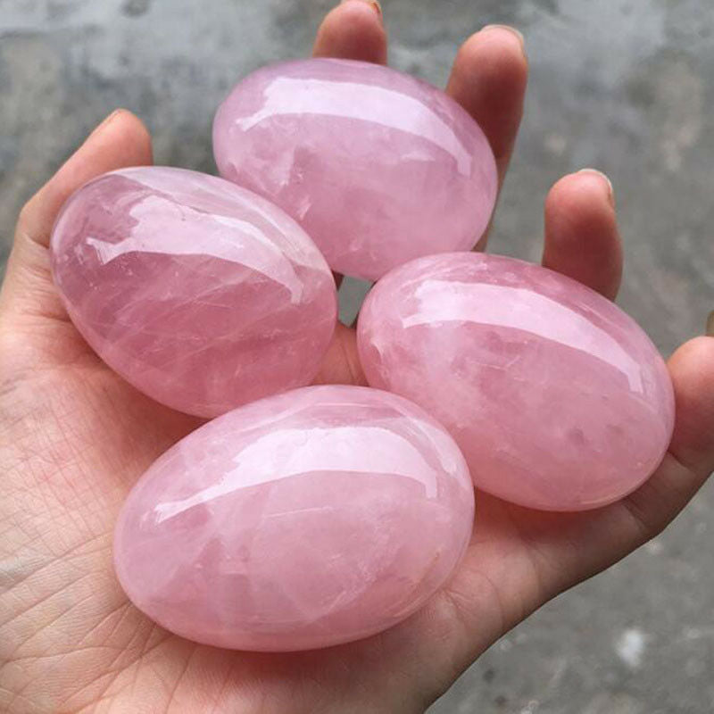 Natural pink crystal crystal egg shape