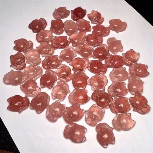 Natural Strawberry Quartz Pendant Bracelet