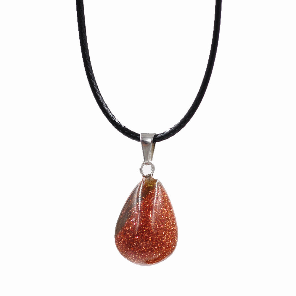 Fashion Stone Crystal Agate Pendant Necklace