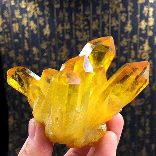 Natural Citrine Cluster Crystal Rough Ore Demagnetizer