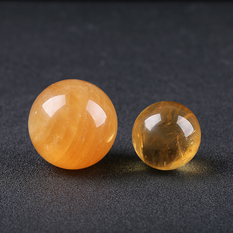 Citrine Calcite Ball Crystal Crafts