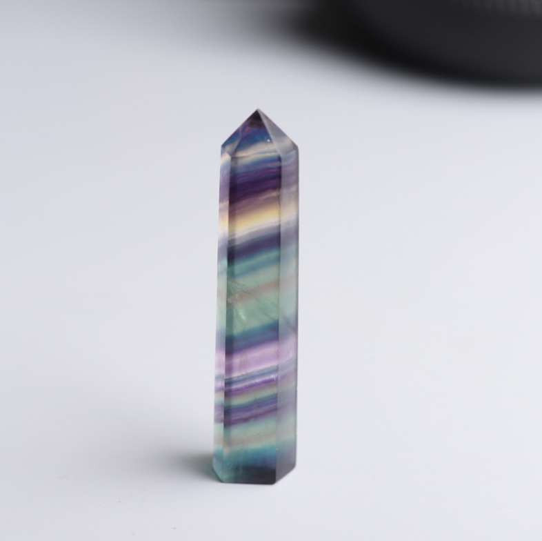 Rainbow fluorite decoration