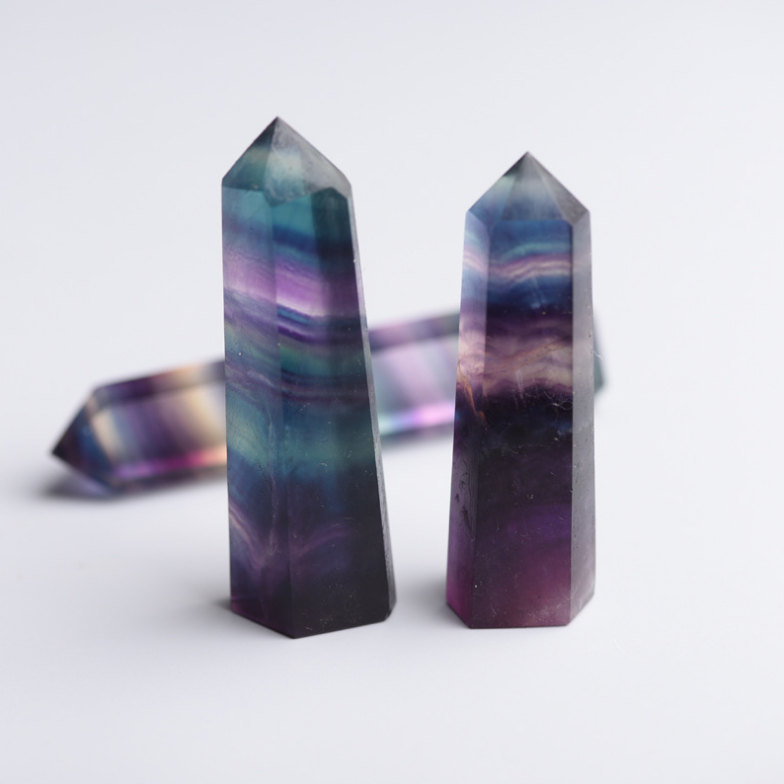 Rainbow fluorite decoration