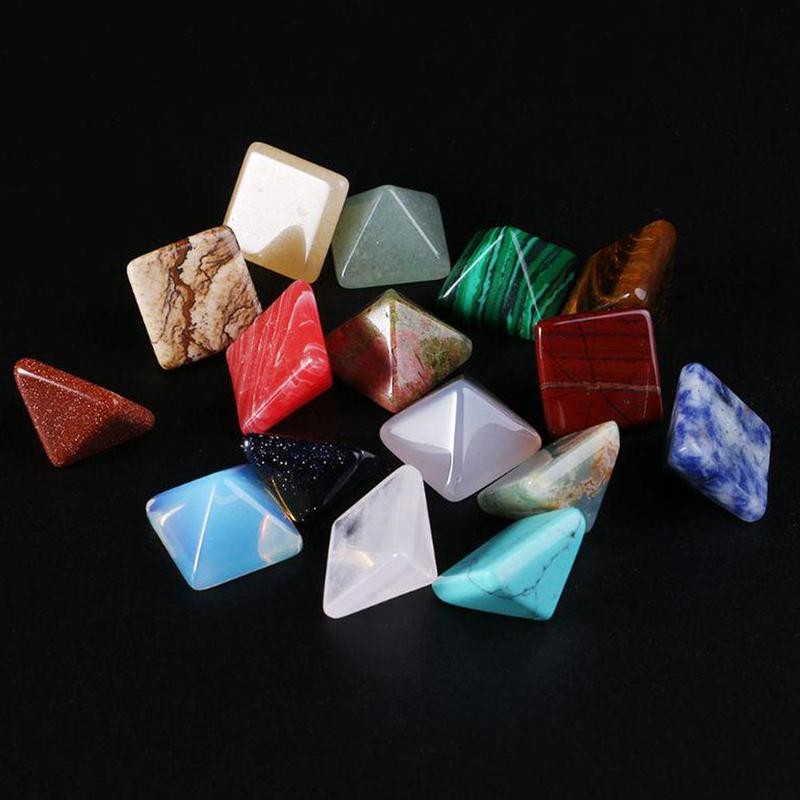 New 5pcs Pyramid Gemstone Natural Stone Crystal Quartz