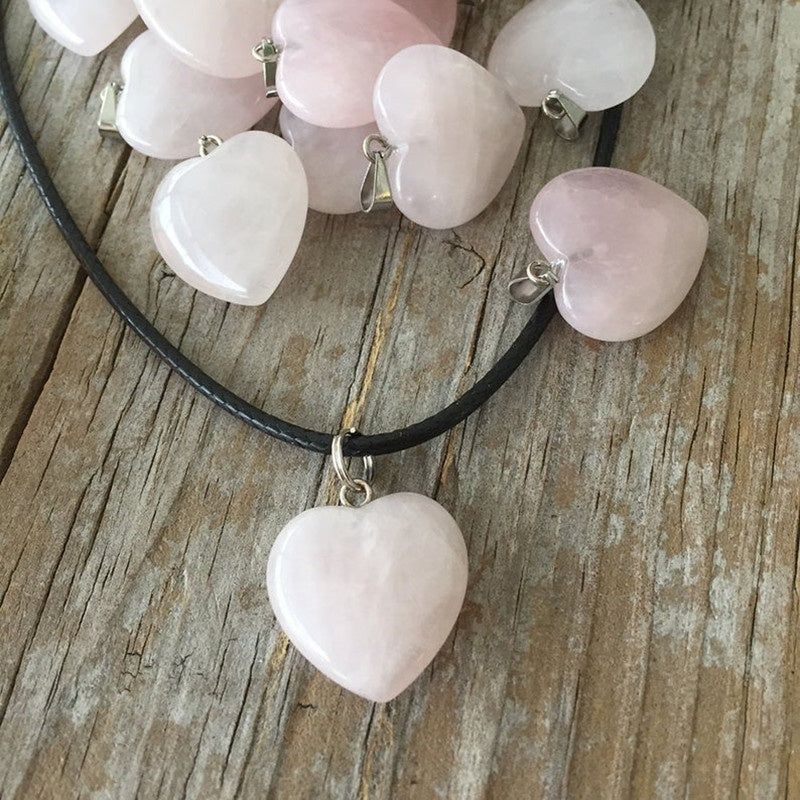 New Heart Crystal Natural Stone Necklace