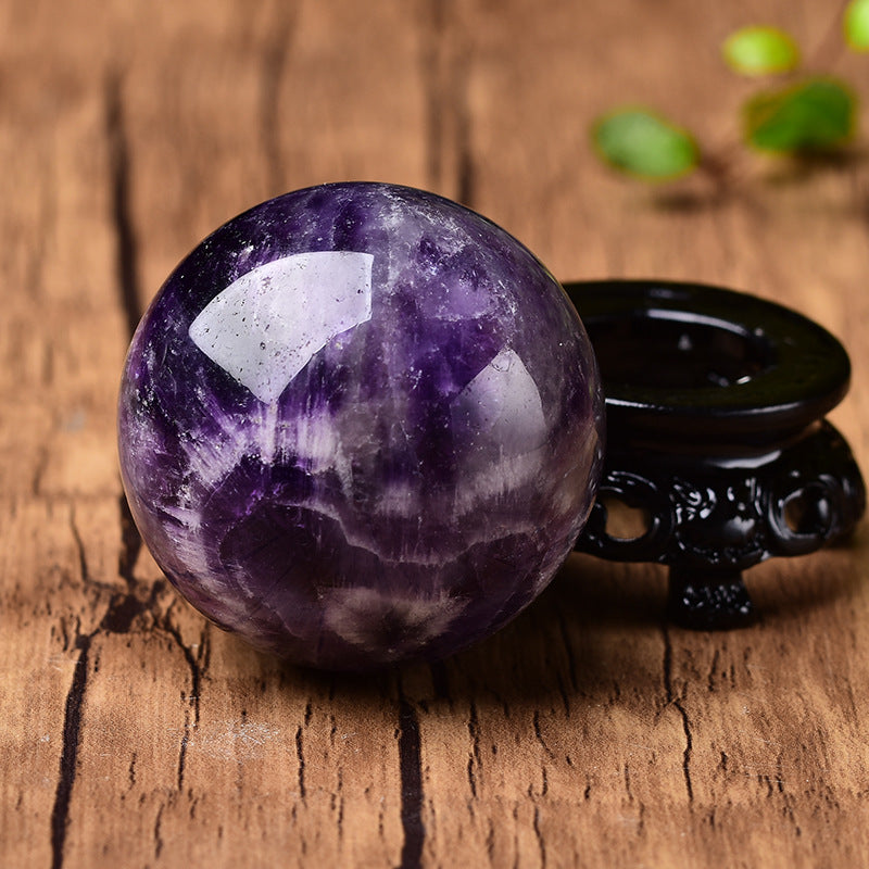 Crystal Fantasy Purple Ball Polished Gemstone Crystal Ball