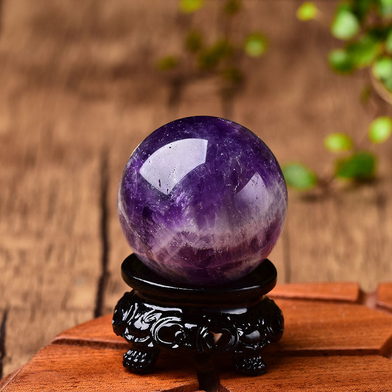 Crystal Fantasy Purple Ball Polished Gemstone Crystal Ball