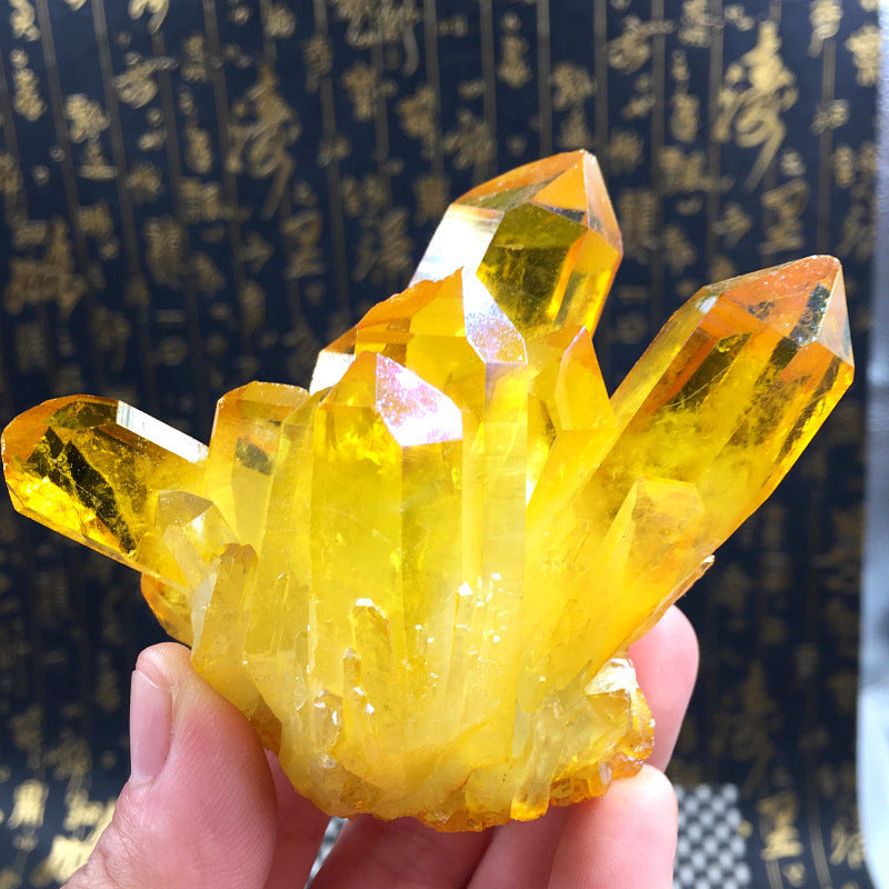 Natural Citrine Cluster Crystal Rough Ore Demagnetizer