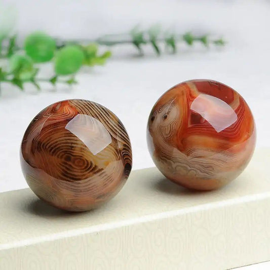 Sardonyx Agate Fitness Ball Riverstones Agate Rough Stone