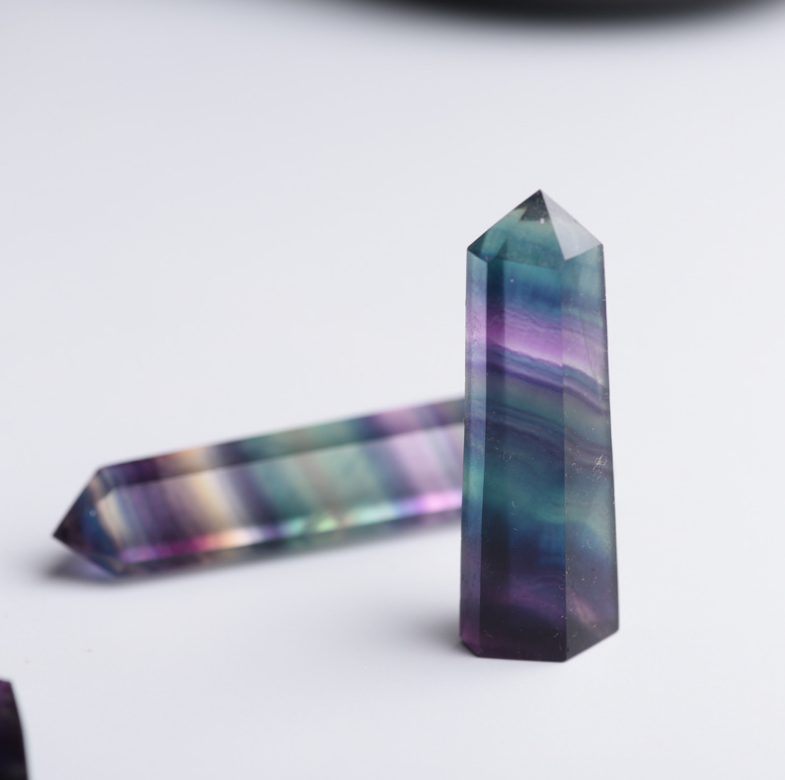 Rainbow fluorite decoration