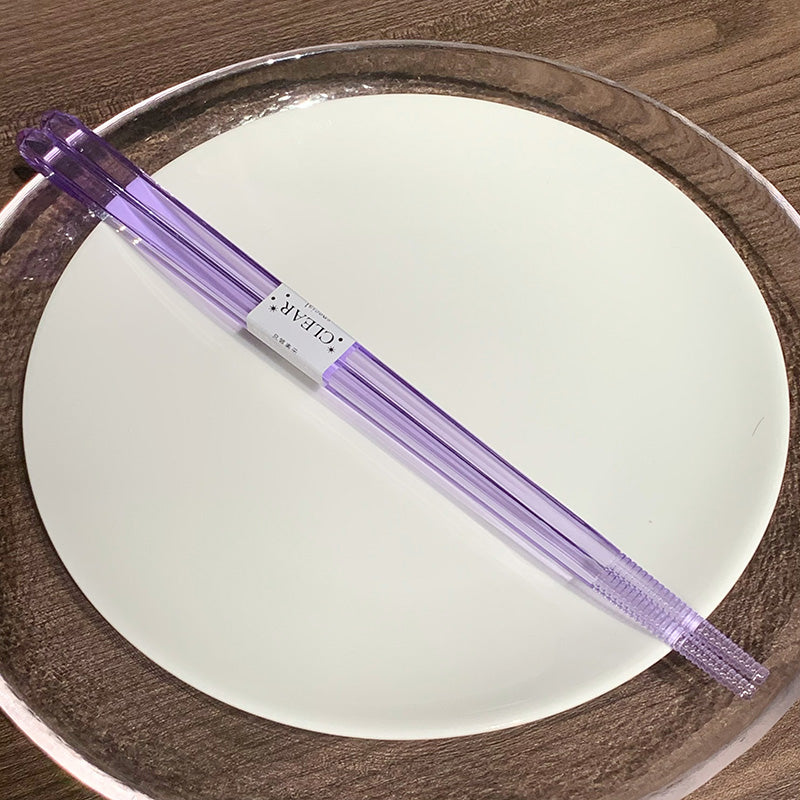 Clear Tip Non-slip Crystal Chopsticks Dishwasher Safe