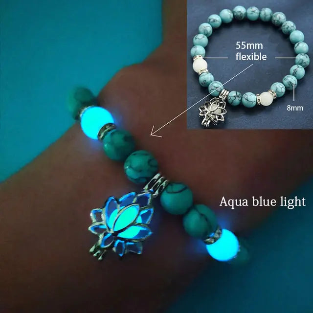 Natural Stone Luminous Beads Bracelets