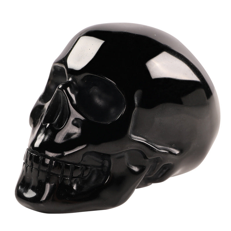 Obsidian Skull Obsidian Stone Bone Crystal Skull