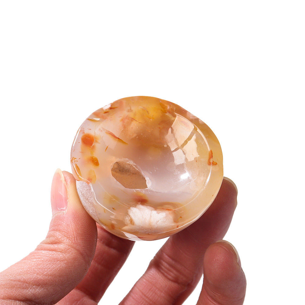 Natural Crystal Cherry Blossom Agate Decoration