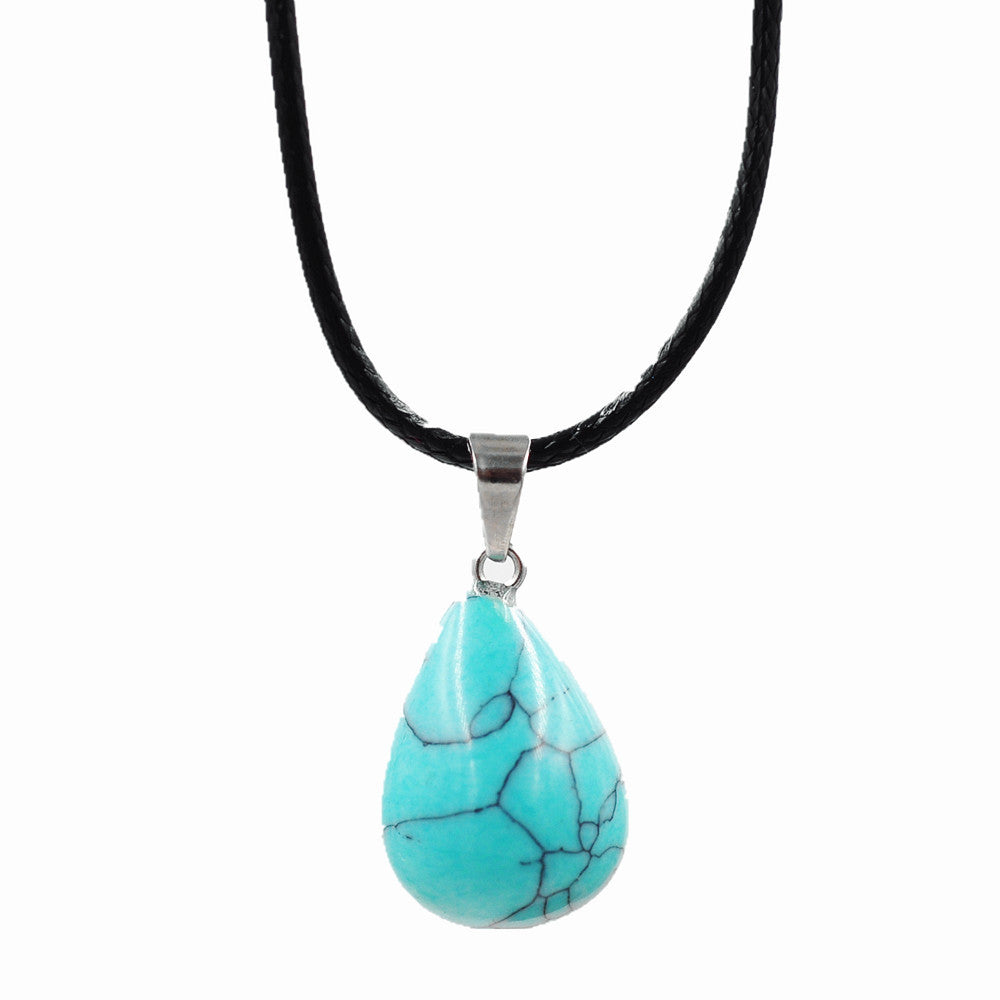 Fashion Stone Crystal Agate Pendant Necklace