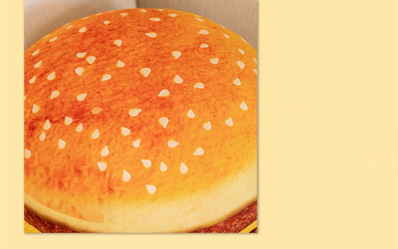 Simulation Cheese Beef Double Burger Cushion Seat Cushion