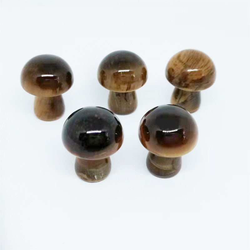 Natural Crystal Mushroom Mini Small Agate Artifact