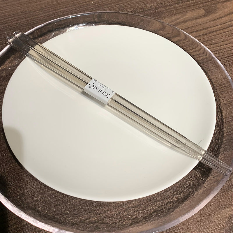 Clear Tip Non-slip Crystal Chopsticks Dishwasher Safe