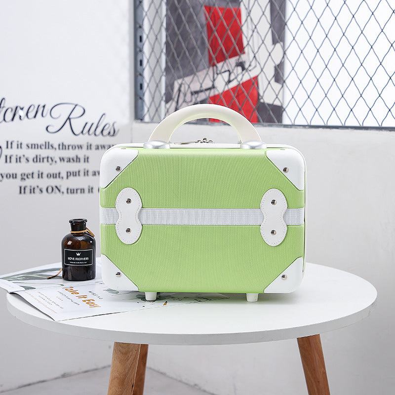 Retro Suitcase Short Travel Suitcase Cute Lady