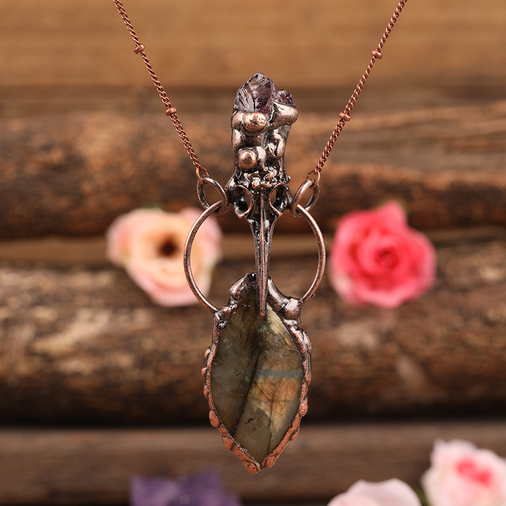 Natural White Quartz Crystal Pendant Lady