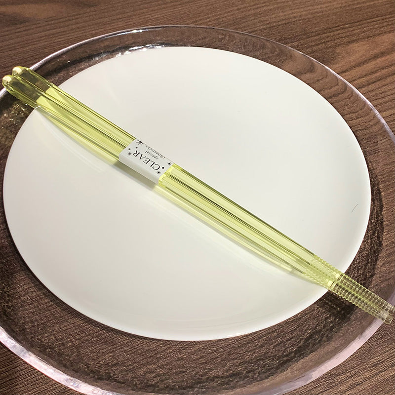 Clear Tip Non-slip Crystal Chopsticks Dishwasher Safe