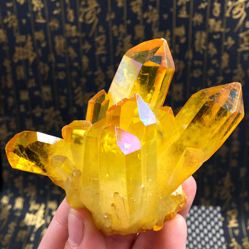 Natural Citrine Cluster Crystal Rough Ore Demagnetizer