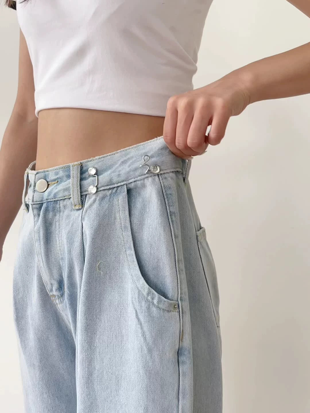 Pants waist artifact nail-free detachable fixed jeans waist adjustment big change small style buckle pin waist artifact