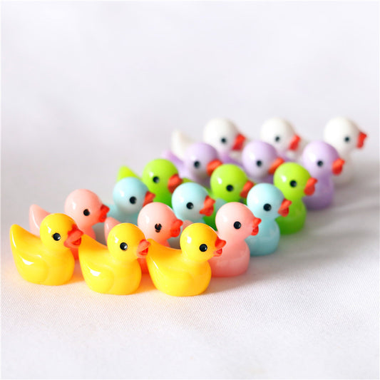 Candy Colored Duckling Decorative Resin Ornaments