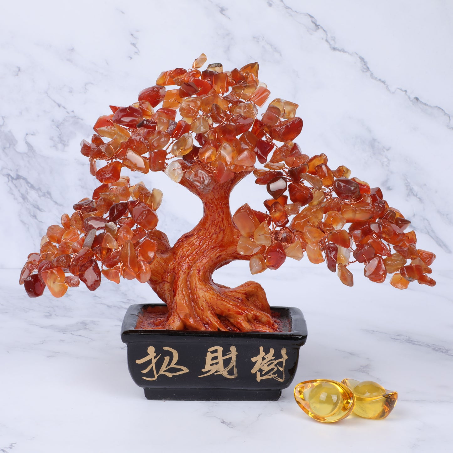 New Natural Citrine Fortune Tree Home Furnishings