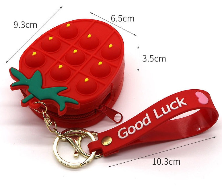 Strawberry Red Keychain Set