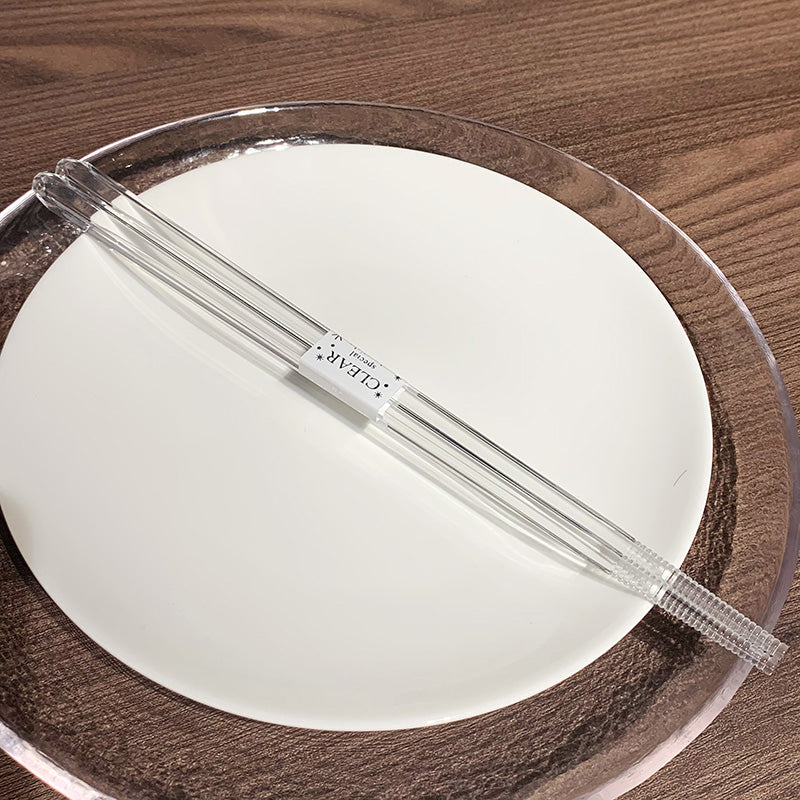 Clear Tip Non-slip Crystal Chopsticks Dishwasher Safe