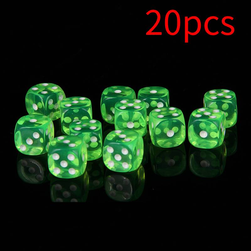 14th Acrylic Transparent Color Crystal Dice