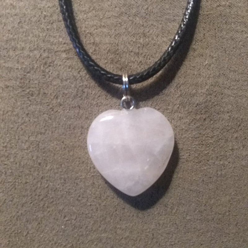 New Heart Crystal Natural Stone Necklace