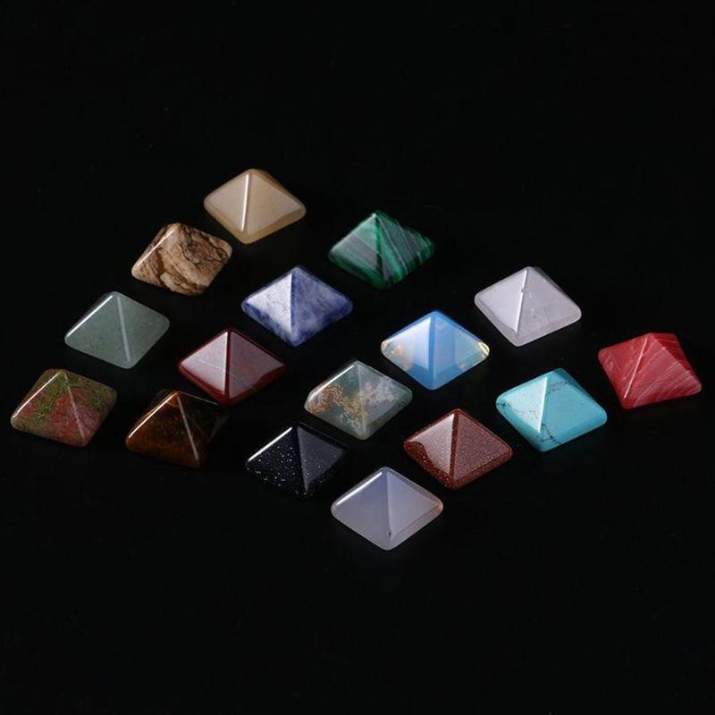 New 5pcs Pyramid Gemstone Natural Stone Crystal Quartz