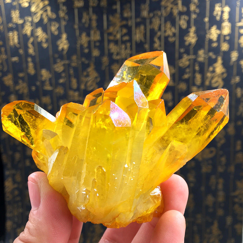 Natural Citrine Cluster Crystal Rough Ore Demagnetizer