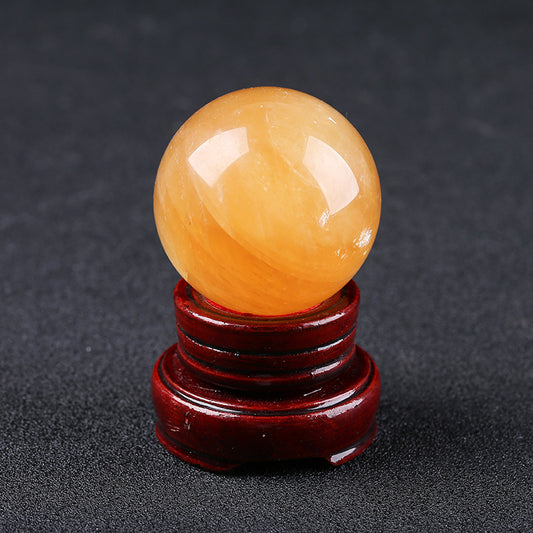 Citrine Calcite Ball Crystal Crafts